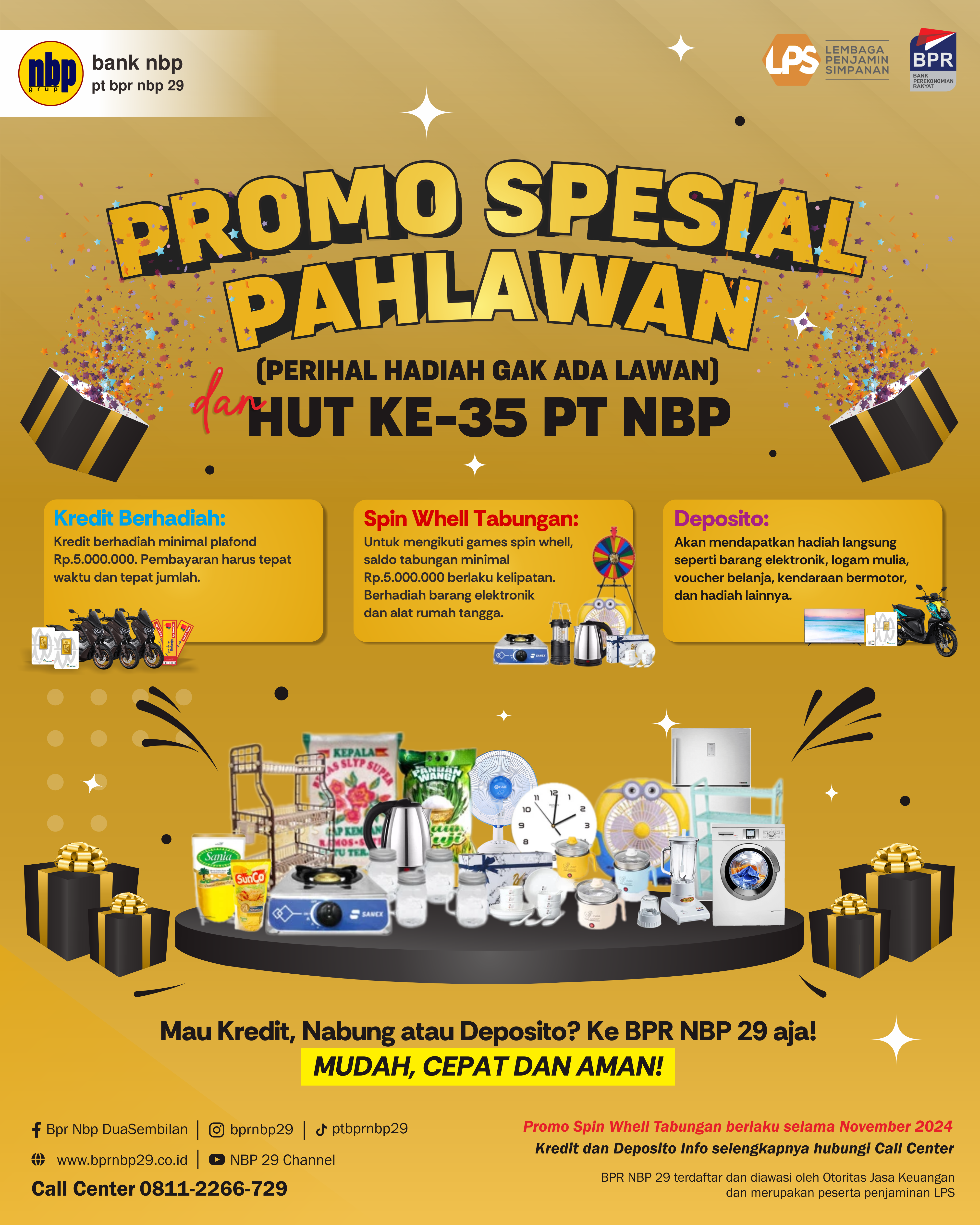 Promo Spesial HUT Ke-35 PT NBP dan Peringatan Hari Pahlawan